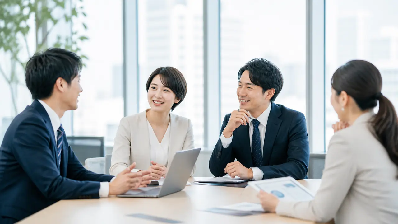社宅ライフラインの導入を検討する企業の打ち合わせ